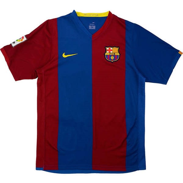 Heimtrikot Thailand Barcelona Retro 2006 2007 Blau Rote Günstige Fußballtrikots